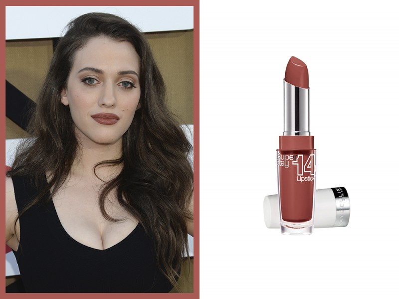 rossetto-marrone-Kat-Dennings-maybelline-super-stay-14-hr-lipstick-lasting-chestnut