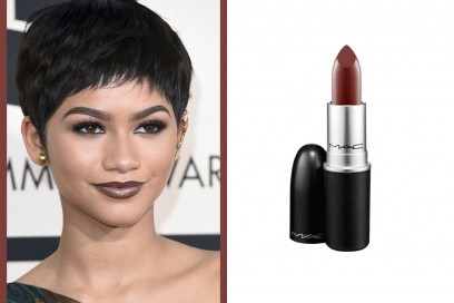 rossetto-marrone-Zendaya-mac-lipstick-stone