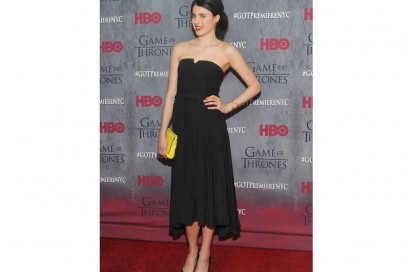 margaret qualley abito strapless nero