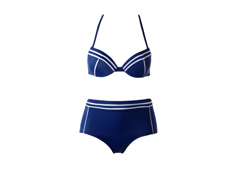 bikini blu e bianco calzedonia