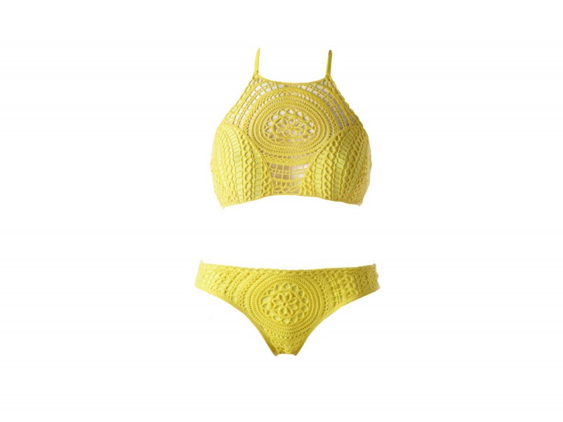 bikini giallo crochet calzedonia