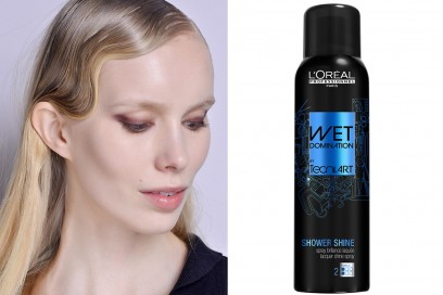 capelli-biondi-acconciature-Onde-anni-20-loreal-professionnel-wet-domination-shower-shine