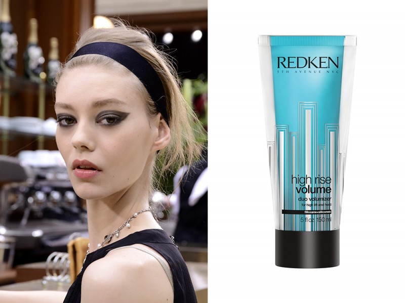 capelli-biondi-acconciature-Raccolto-messy-chic-redken-high-rise-volume