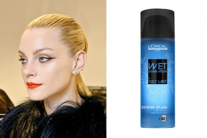 capelli-biondi-acconciature-Sleek-hair-loreal-professionnel-wet-domination-extreme-splash