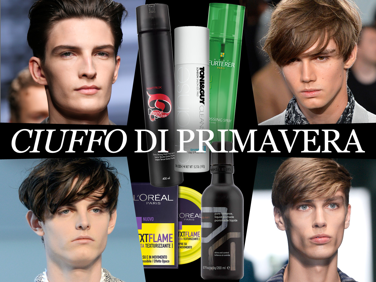 Capelli uomo PE 2015: tendenze e prodotti per lo styling del ciuffo