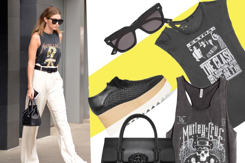 T-shirt rock come Gigi Hadid: get the look!