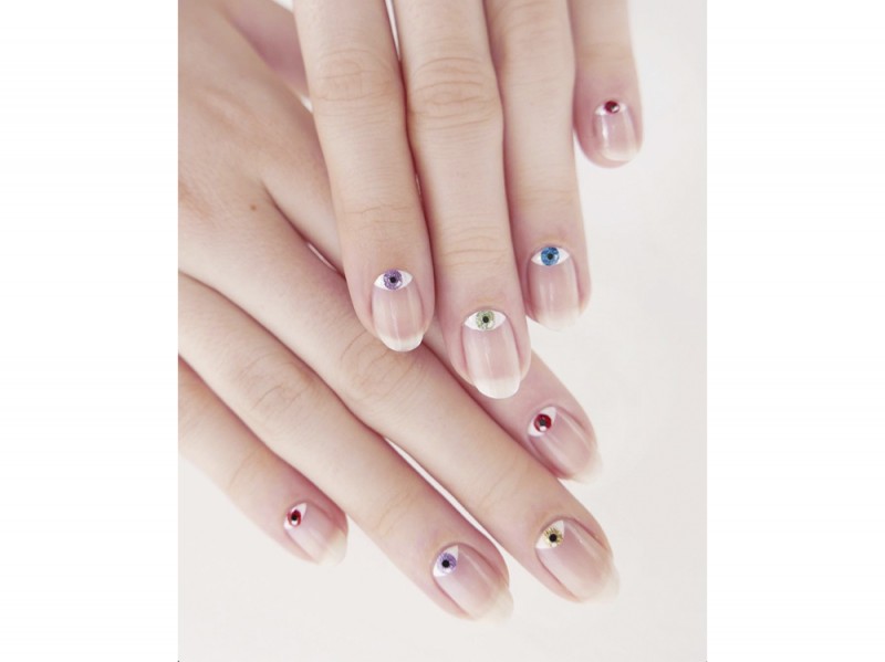 mpnails occhi nail art nude instagram estate 2016