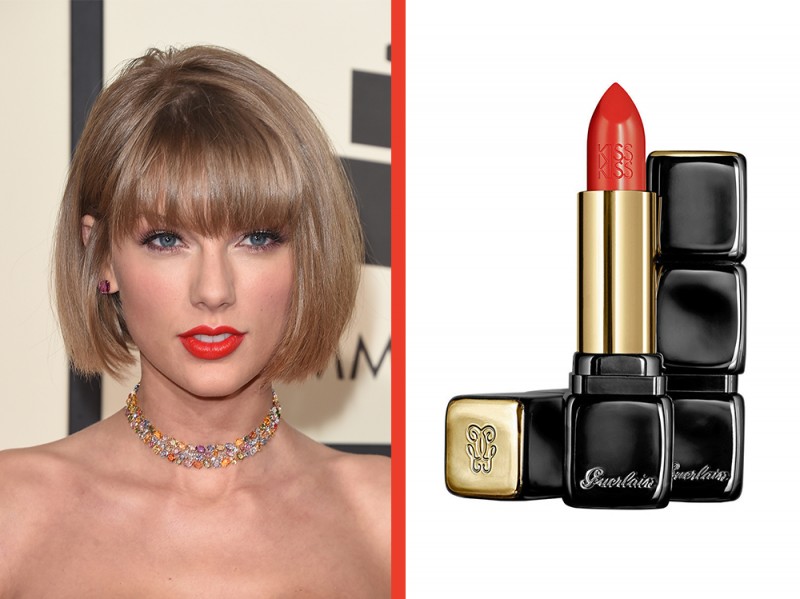 rossetto-arancione-a-chi-sta-bene-guerlain-kiss-kiss-orange-fizz-Taylor-swift