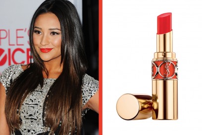 rossetto-arancione-a-chi-sta-bene-ysl-rouge-volupte-shine-oil-in-stick-orange-perfecto-Shay-mitchell