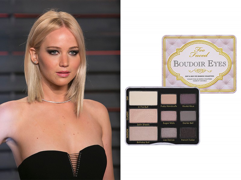 trucco occhi azzurri sera Jennifer Lawrence