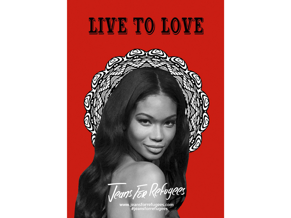 CHANEL-IMAN-jeans-for-refugees