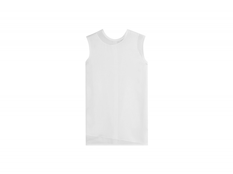 DKNY top seta bianco
