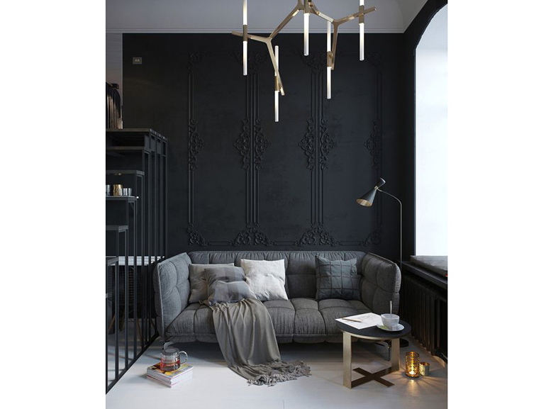 Muro decorato nero