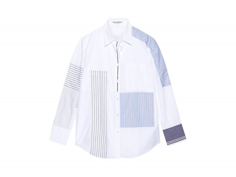 acne studios camicia patchwork righe