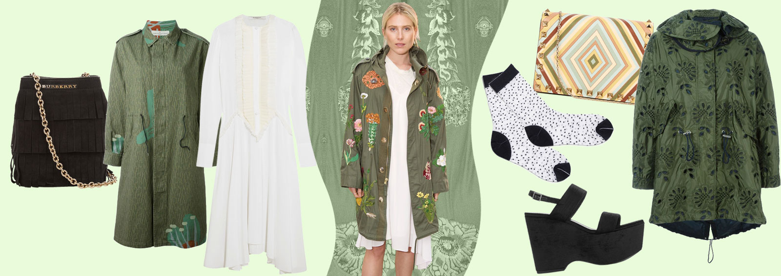 cover dree hemingway in parka e abito bianco dekstop