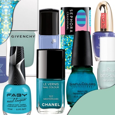 Mermaids manicure: dal blu al verde, gli smalti nei colori dell’acqua