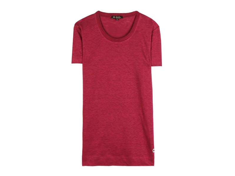 loro piana tshirt lino rosso