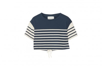 solid and striped cotton top