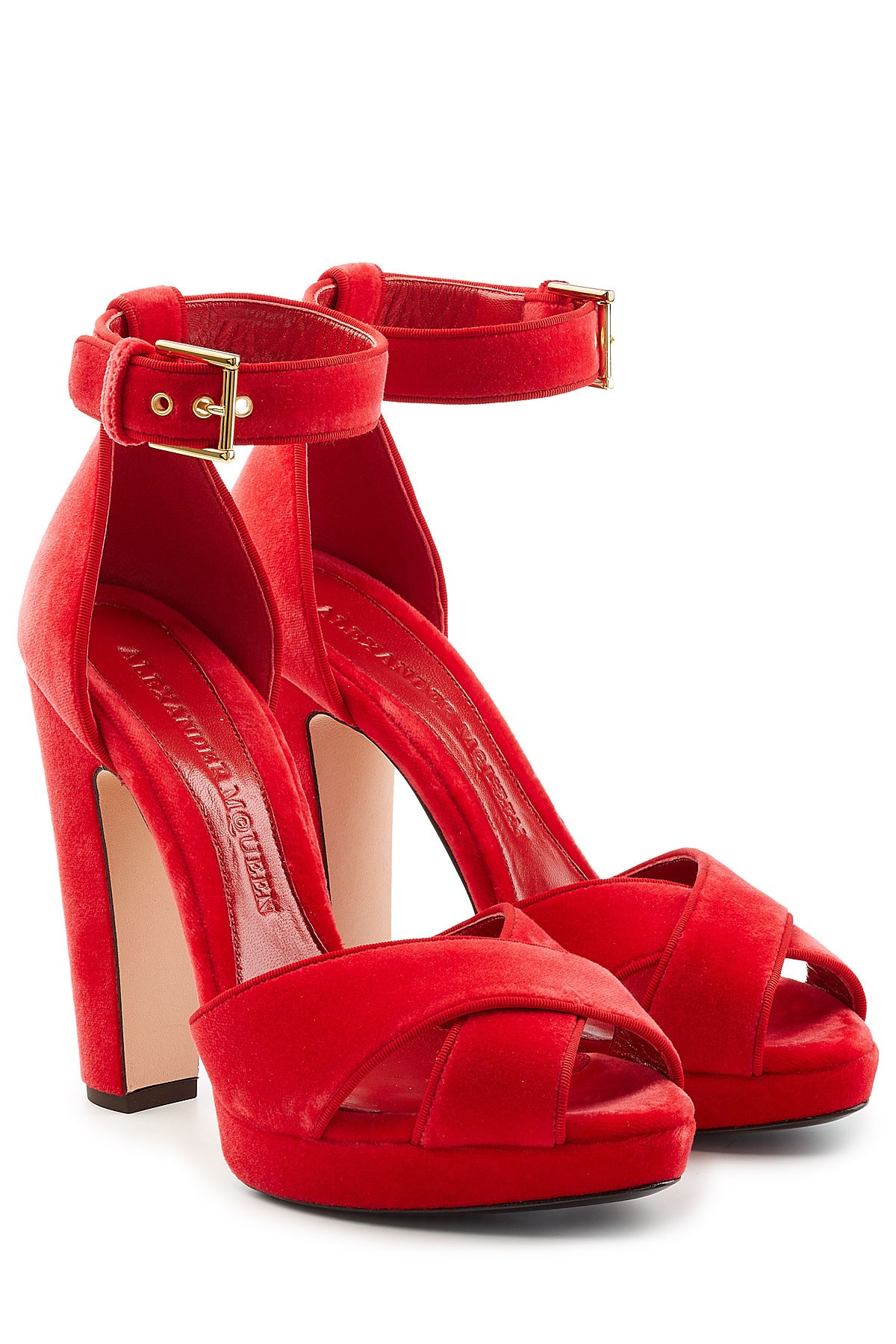 alexander mcqueen sandali rossi