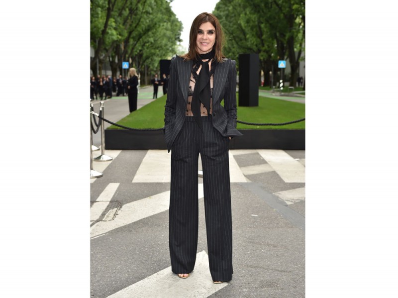 carine roitfeld tailleur gessato