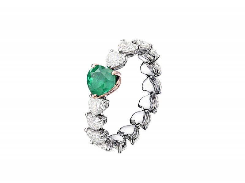 degrisogono-anello-cuore-collection-verde