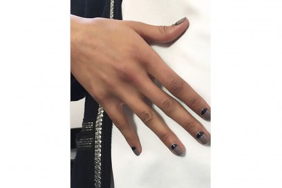 french manicure rivisitata Madeline Poole dkny