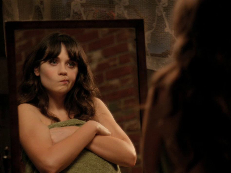 zooey deschanel new girl specchio