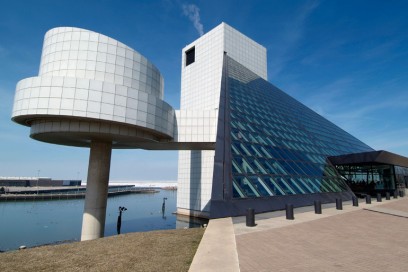 Rock and Roll Hall of Fame Downtown Cleveland Ohio sightseeing landmarks and tourist attractions