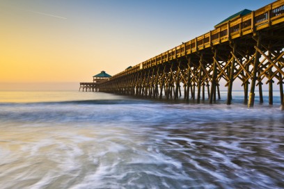 05Folly Beach Pier Charleston SC Coast Atlantic Ocean Pastel Sunrise vacation destination scenics