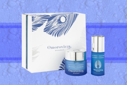 Omorovicza set creme viso trucco blu elettrico