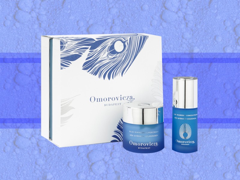 Omorovicza set creme viso trucco blu elettrico