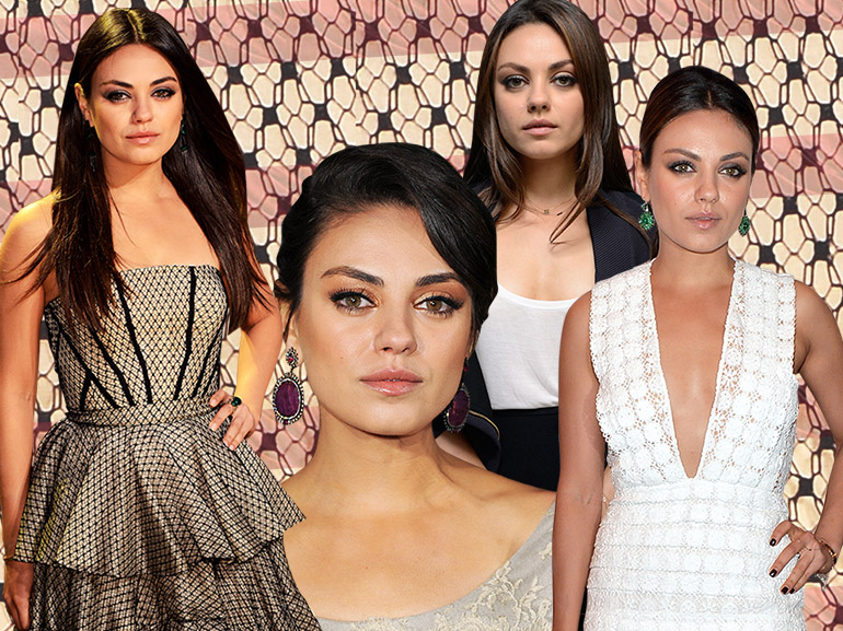 mila kunis beauty look collage_mobile