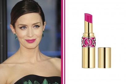 rossetto-fucsia-star-Emily-Blunt-Glossy-Fuchsia-ysl-rouge-volupte-shine-oil-in-stick-fuchsia-stiletto