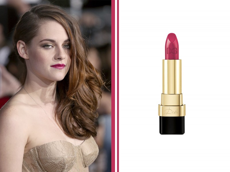 rossetto-fucsia-star-Kristen-Stewart-Fuchsia-Berry-dolce-gabbana-dolce-bacio-dolce-matte-lipstick