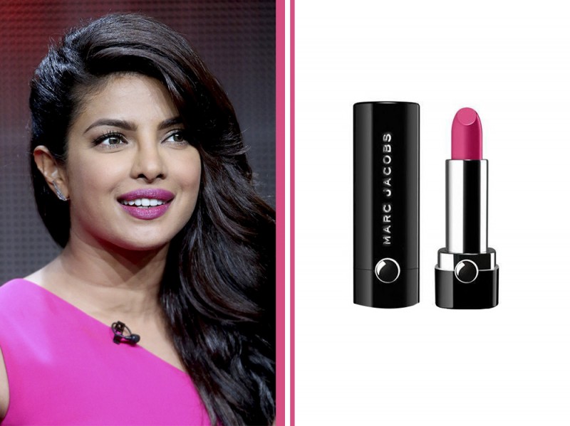 rossetto-fucsia-star-Priyanka-Chopra-Hot-pink-marc-jacobs-le-marc-lip-creme-clara