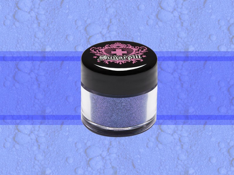 trucco blu elettrico pigmento glitter sugar pill