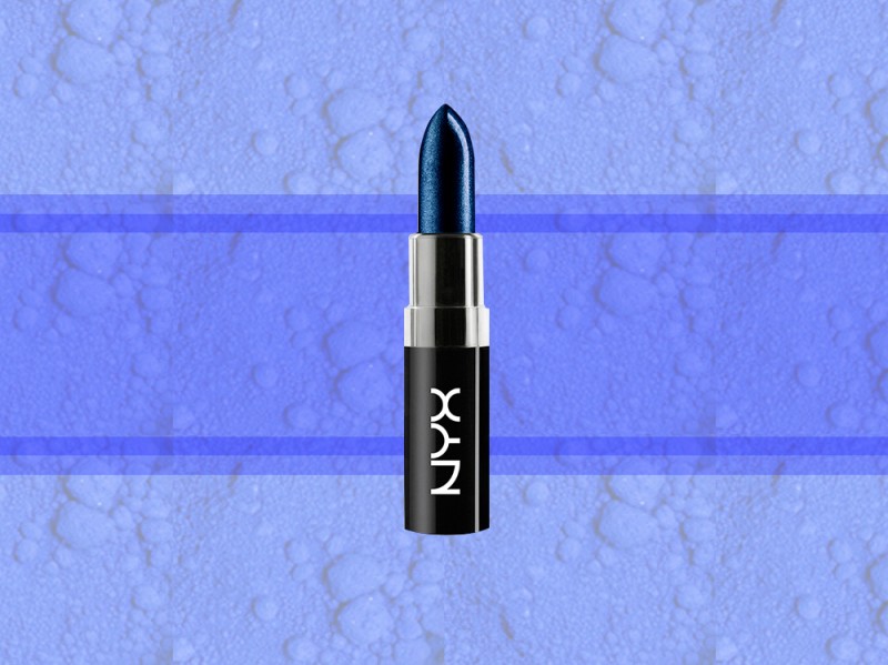 trucco blu elettrico rossetto nyx cosmetics