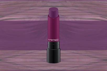 trucco viola rossetto mac liptensity hellbore