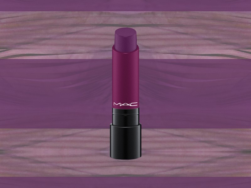 trucco viola rossetto mac liptensity hellbore