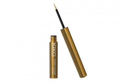 10 trucchi per le feste eyeliner glitter oro kiko