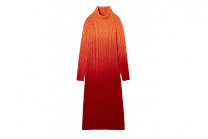 benetton-abito-lungo-arancio-rosso