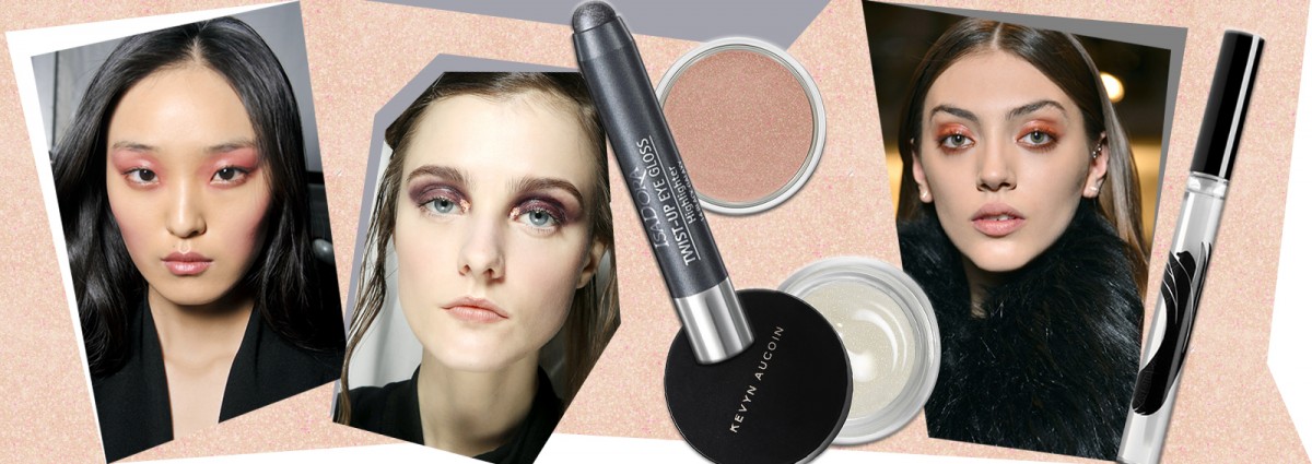 trucco occhi glossati