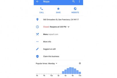 orari affollati locali google maps
