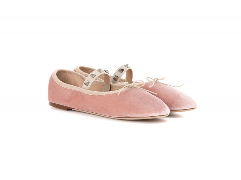 valentino-ballerine-velluto-rosa