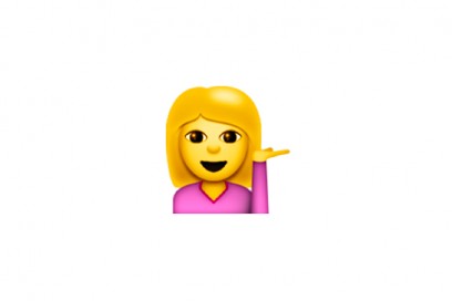 emoji ragazza saluto