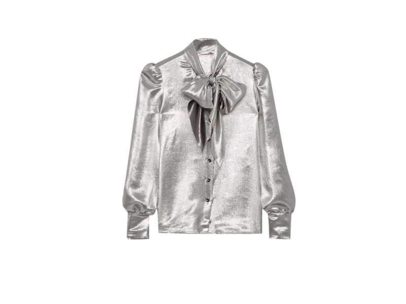 saint-laurent-camicia-argento