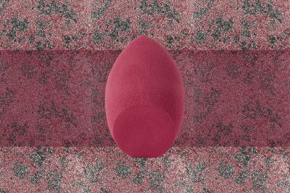 trucco rosso bordeaux beauty blender