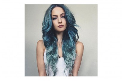 capelli sfumati turchesi