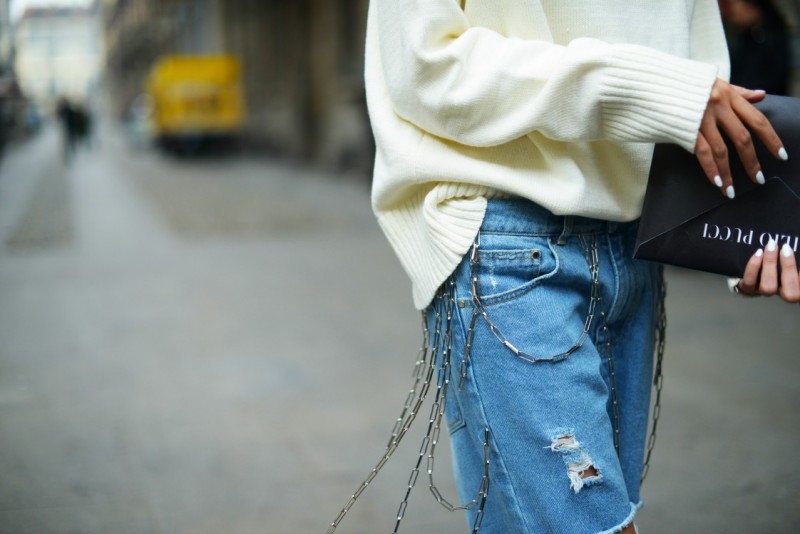 milano street style 17 catene jeans