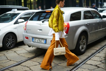 milano street style panta arancioni